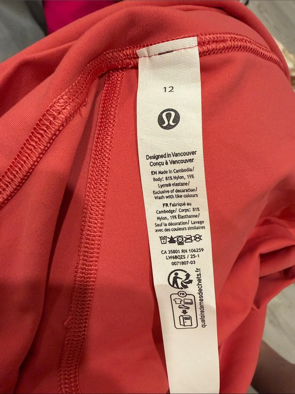 LULULEMON align high rise crop 25” leggings size 12